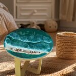 Ocean-Inspired Coffee Resin Table