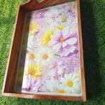 "Aurora Mist Handmade Resin Tray"