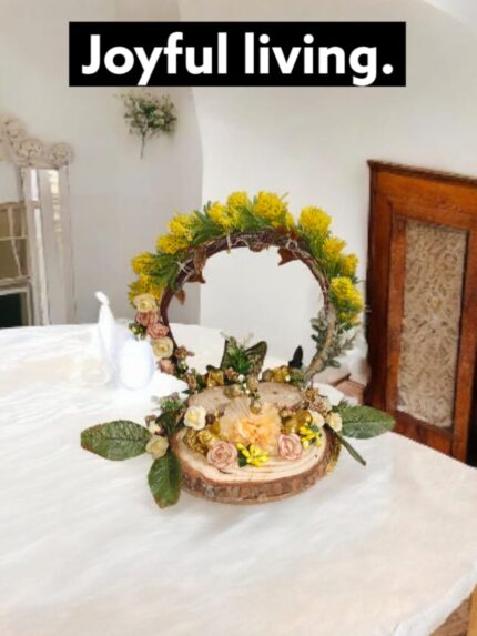Handcrafted wooden theme resin ring platter with natural wood texture and clear resin finish for wedding and engagement rings