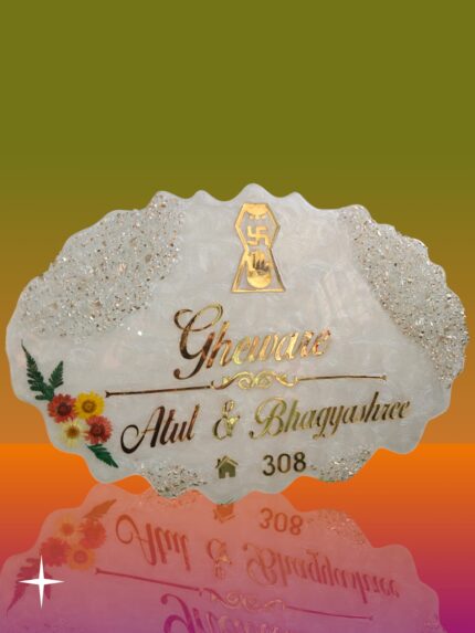 Because every home deserves a beautiful identity 💫 Custom 18-inch oval resin nameplate, made with love.